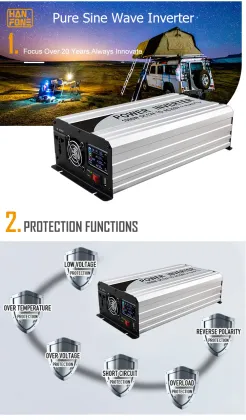 2KW Pure Sine Wave Inverter with Australian Socket
