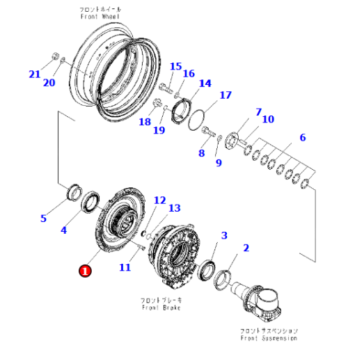 Wheel hub assembly 561-27-71212 dump mining truck HD785-7