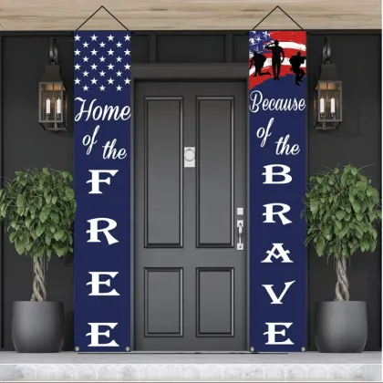 2023 Independence Day Festival Party Decoration: Customizable Door Banners for American Independence Day Celebration