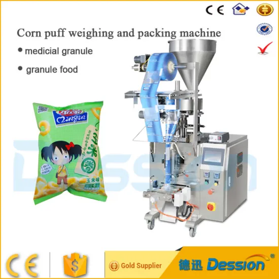 Automatic popcorn/maize crisp packaging machine
