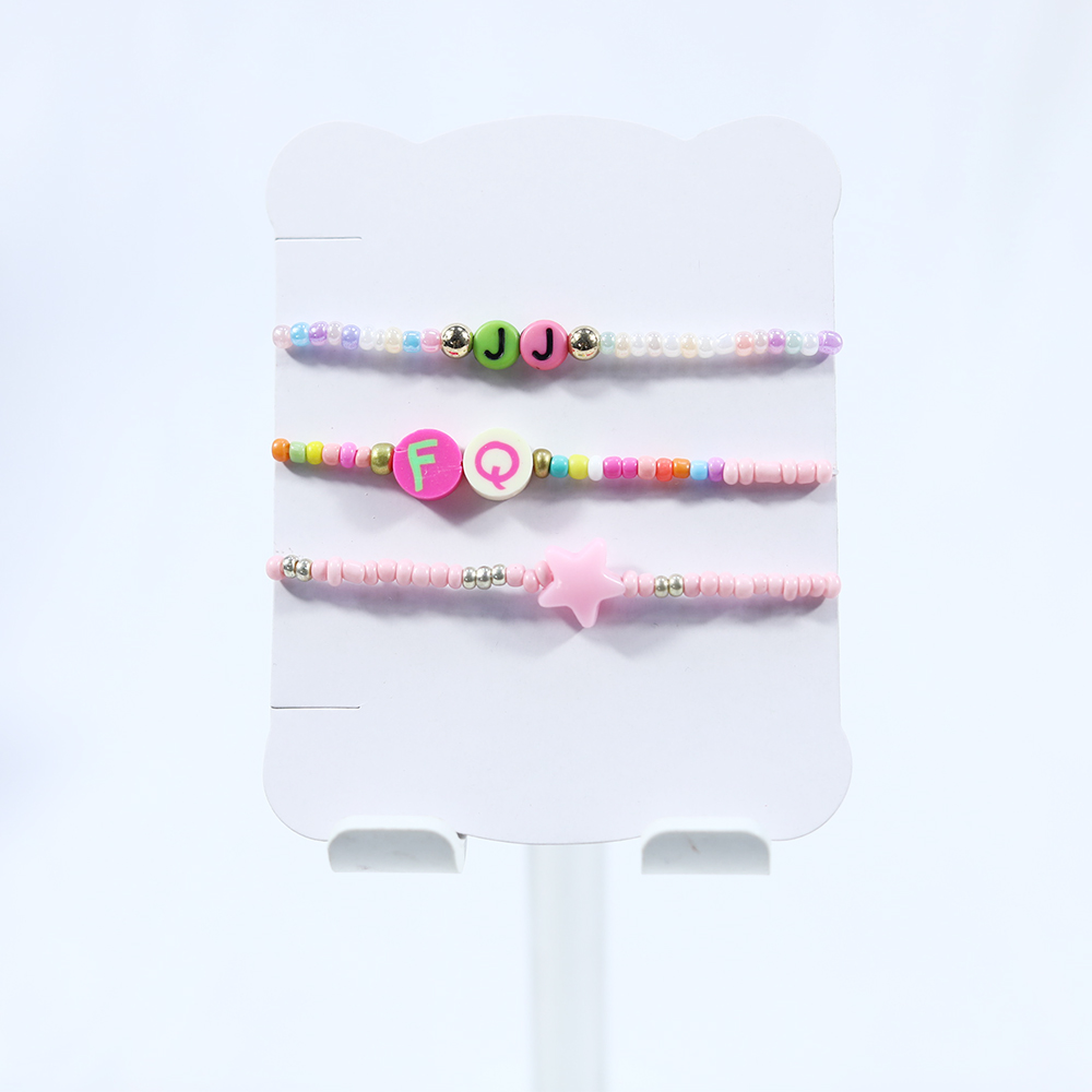 Sweet Girl Lettering Bracelet de cerâmica macia