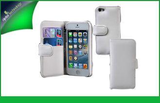 Stylish White Iphone 5 Protective Flip PU Leather Case With
