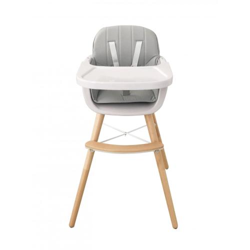 Chaise haute pour bébé avec plateau et pieds réglables