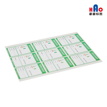 Daily professional pre printed labels