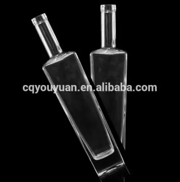 Square Shape Glass Bottle Liquor 375 ML Rum 375ML Weight Empty Wine Bottle