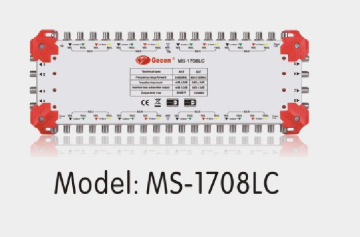 17X8 Cascade Satellite Multiswitch with Indicating LED 17 inputs 8 outputs Model MS-1708LC