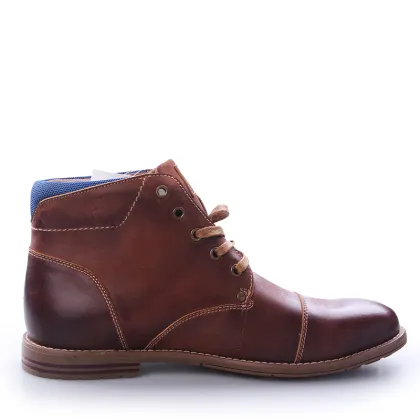 red genuine leather vamp fashion style mens ankle boots