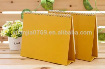 2016 the latest Korean candy color simple desktop vertical leather desk calendar