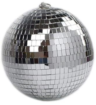 Customizable Size Silver Disco Ball - Fun Home Hanging Mirror for Christmas Decor