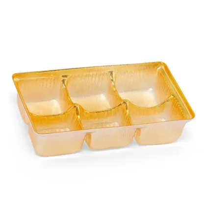 Golden PP Food Tray for Cakes/Cookies/Chocolate