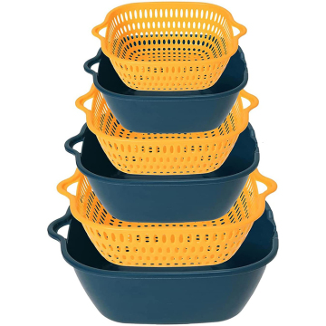 6-Piece Kitchen Multifunctional Drain Basket for Fruits and Vegetables