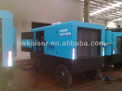 Motor driven portable screw air compressors