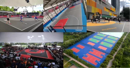 outdoor plastic floor tile basketball interlocking floor