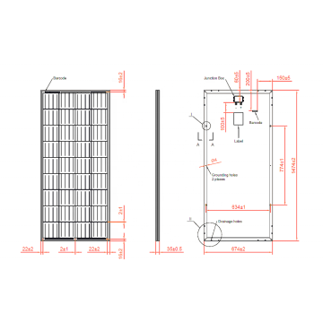 Panel solar de Poly Power de precio barato para casas