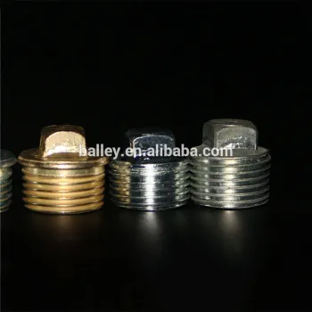 Steel threaded pipe fitting /square plug