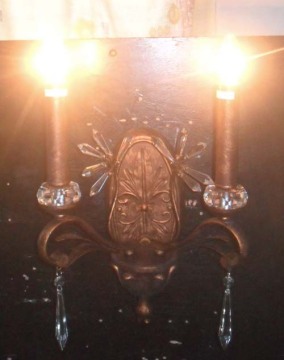 Modern metal with crystal wall lamp B4390