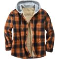 Men's Flannel Shirt Jacket with Hood