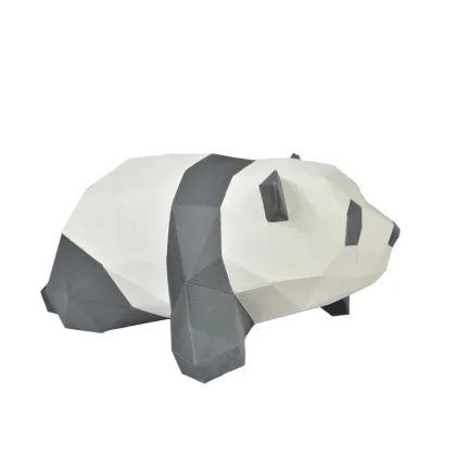 Cute Panda Paper Crafts: Custom 3D Paper Model Origami Toy Cardboard Art Ornaments DIY