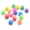 Colorful 10mm Soft Clay Polymer Beads 100Pcs Spiral Pattern Round Loose Space Bead Ball For Jewelry Bracelet Making DIY