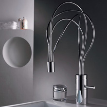 Models bird's nest brass light-emitting faucet