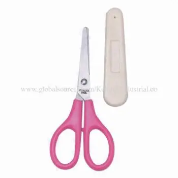 Cover Sheath Safety Scissors with Stainless Steel Blade and Plastic Handle