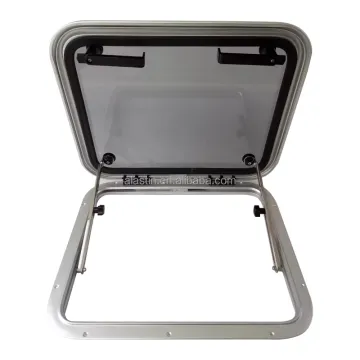 Boat Accessories Aluminum Rectangular 425*625mm Boat Hatch Porthole Window Tempered Glass Side Marine Windows