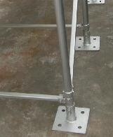 Tube post galvanized steel base plate