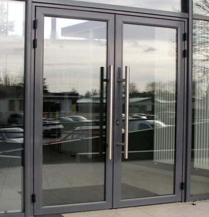 Aluminum commercial doors
