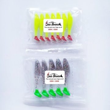 High Quality 8cm 10cm T-Tail Soft Lures: TPR Material for Freshwater & Saltwater