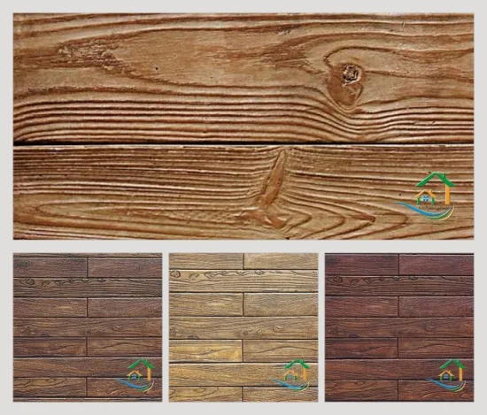 Green wood styles faux stone siding