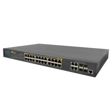 LCD Managed Fast Power över Ethernet Switch