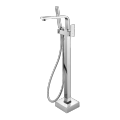 Single lever bath mixer floor-standing square