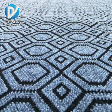 Black Grey Hexagonal Jacquard Carpet