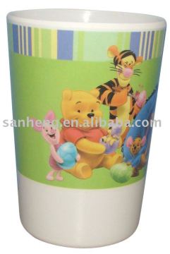 Round melamine travel water cup