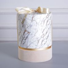 Candle Packaging Marbling Custom Printed Paper Cylinder Box