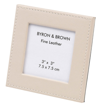 Square/Round Shape Small Cute PU Leather Picture Frame for Best Gift