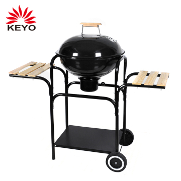 Parrillas de carbon para barbacoa jardin al aire libre con mesa de madera