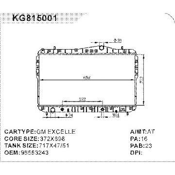 car radiator car:GM EXCELLE  OEM:96553243