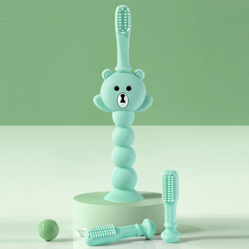 silicone training teething toothbrush