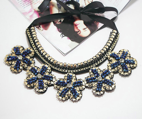 Handmade hạt Pearl Necklace chuỗi Ribbon nút Choker