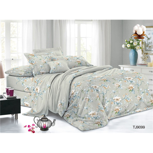 Dobby Floral Printed Polyester Voile Bedding Set Sheets
