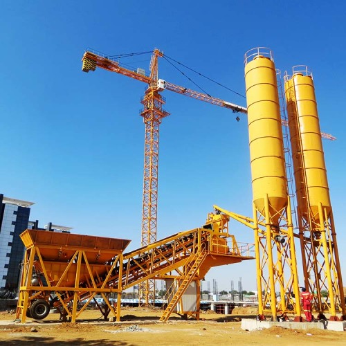 YHZS Series mobile concrete batching plant in Cambodia