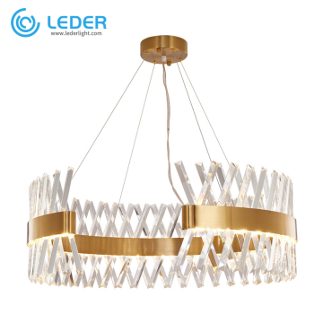 Lampadario moderno in metallo di cristallo LEDER