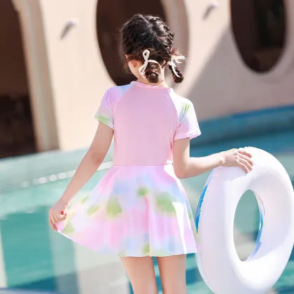 2024 Summer Girls' Swimsuits: Cute, Quick-Dry, Sports-Conservative, Sun Protection, Beach Wear