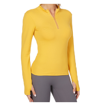 long sleeve yoga crop tops for women