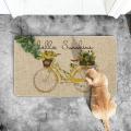 Hola Sunshine Bicycle Lemon Flower Decorative Phoormat