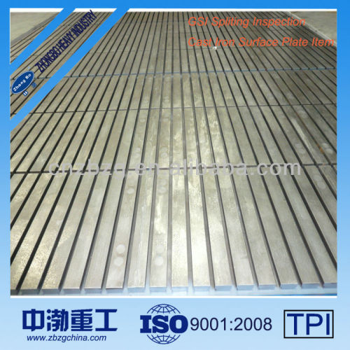 T/V/U-Slot Cast Iron Surface Plate