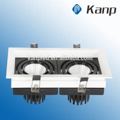 10W White Frame Double Head MR16 Adjustable Recessed COB Led Downlight