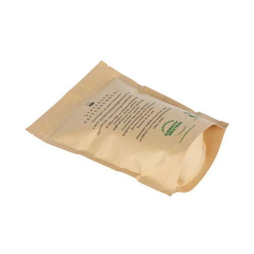 Compostable coffee bag stand up pouches with valve