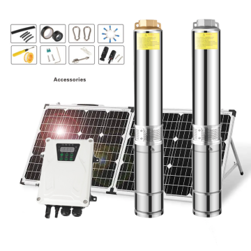 3 Inch 50 Meters Submersible 1 HP DC Pump Solar Water Pump for Deep Wells